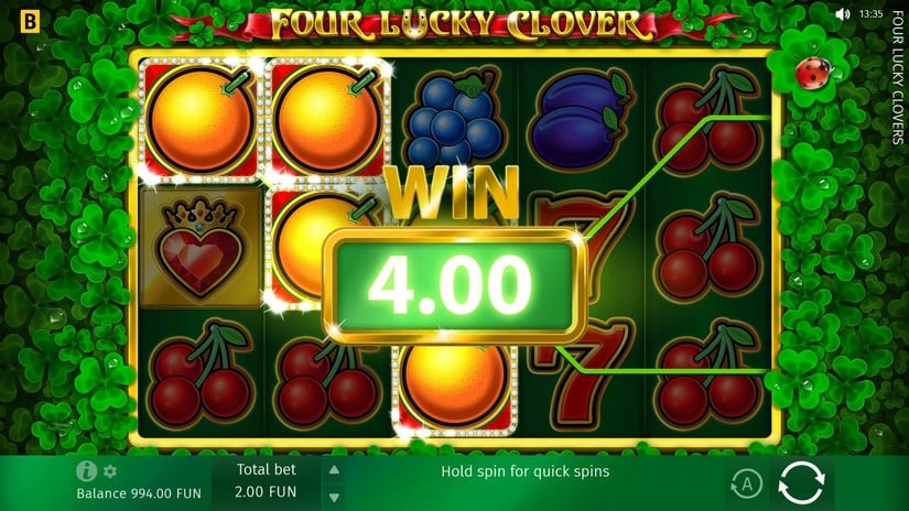 Four Lucky Clover slot screen 2