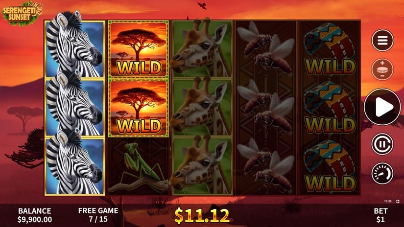 Serengeti Sunset slot screen 4