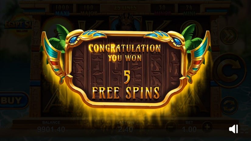 Egypt Sun Deluxe slot screen 3