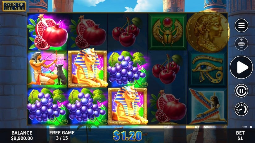 Coin of the Nile slot screen 2