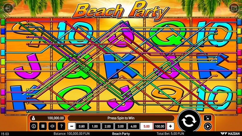 Beach Party slot screen 1