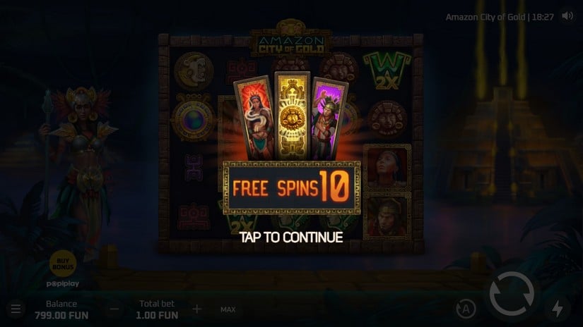 Amazon City Of Gold slot screen 4
