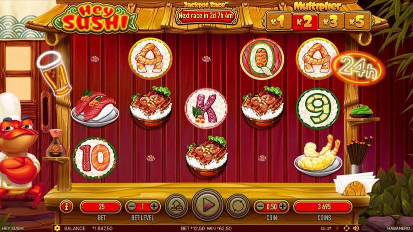 Hey Sushi slot screen 3