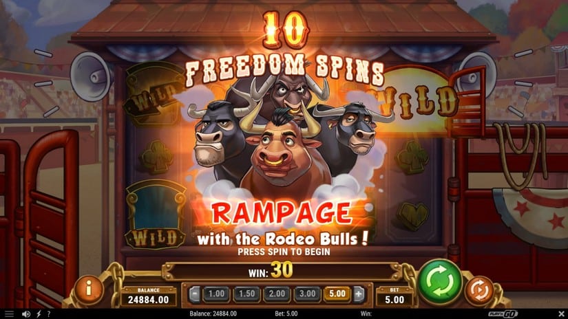 Bull in a Rodeo slot screen 6