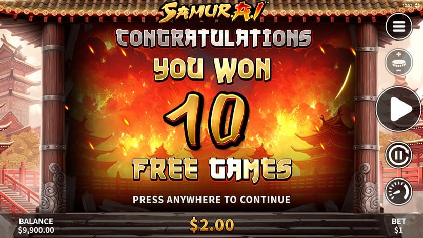 Samur.A.I slot screen 3