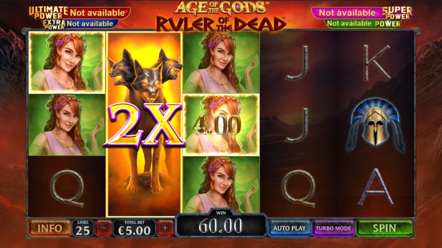 Age of the Gods Ruler of the Dead slot screen 2