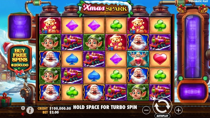 Xmas Spark slot screen 1