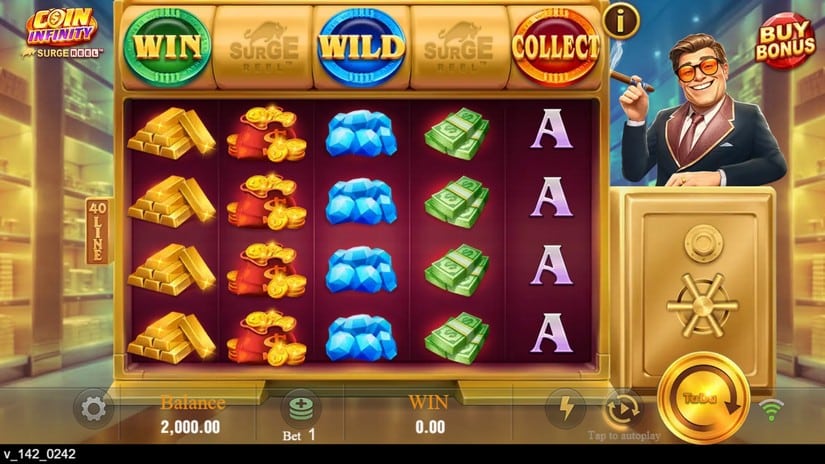 Coin infinity Surge Reel slot screen 1