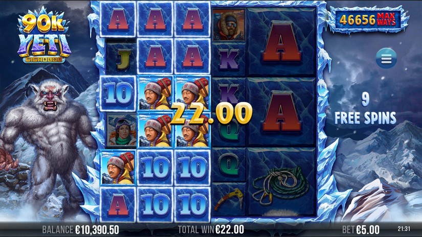 90K Yeti Gigablox slot screen 6