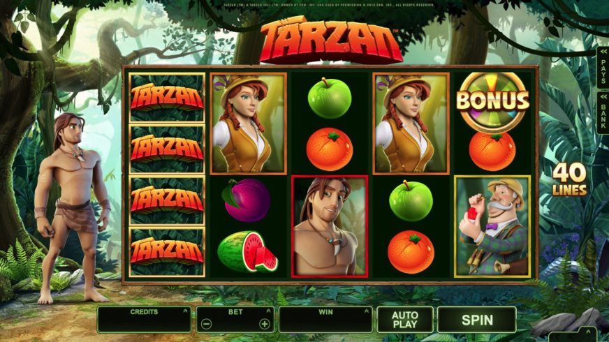 Tarzan slot screen 1