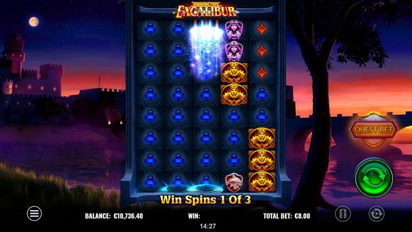 Towering Pays Excalibur slot screen 5