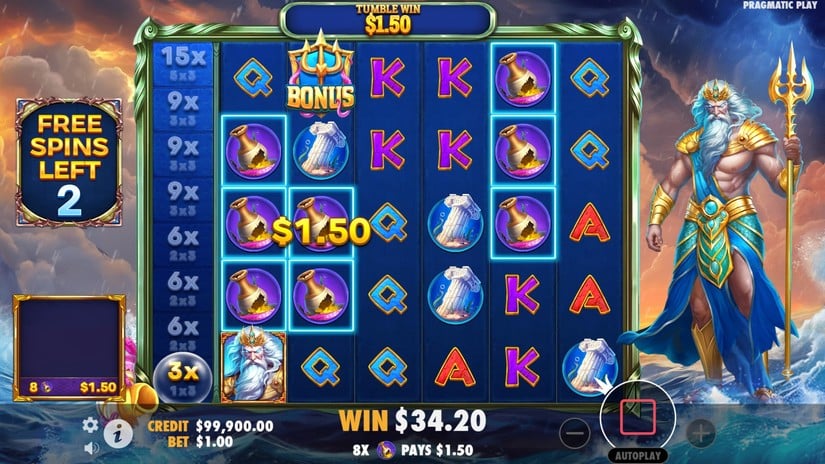 Waves of Poseidon slot screen 5