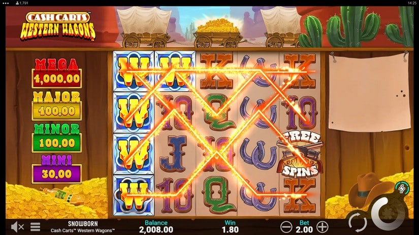 Cash Carts Western Wagons slot screen 4