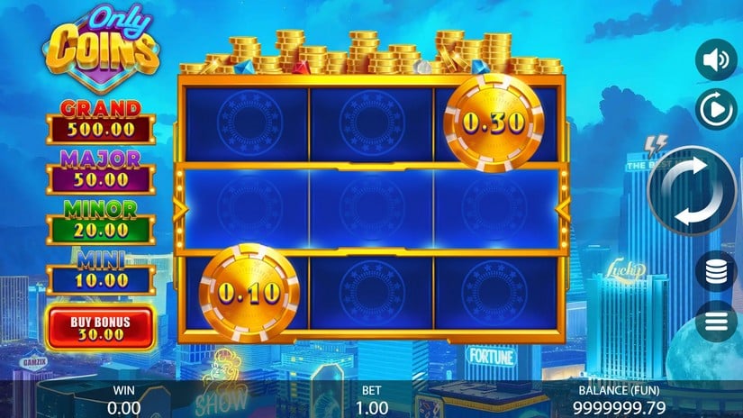 Only Coins slot screen 1