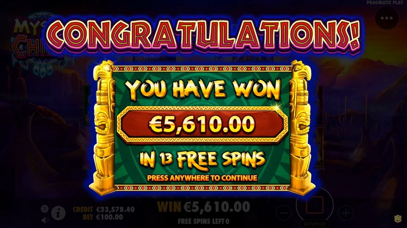 Mystic Chief slot screen 8