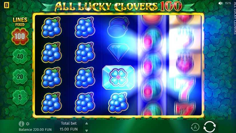 All Lucky Clovers 100 slot screen 3