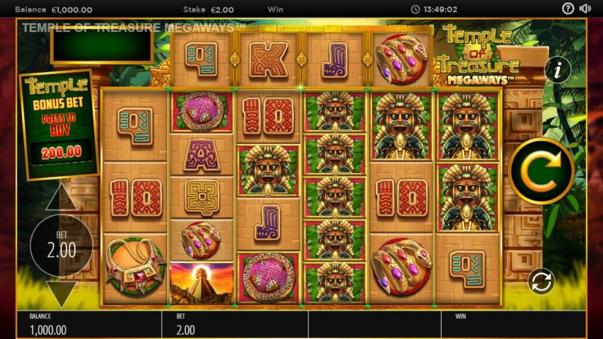 Temple of Treasures MegaWays slot screen 1
