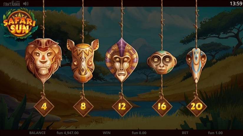 Safari Sun slot screen 3