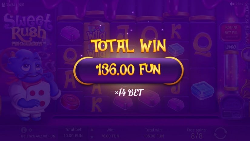 Sweet Rush MEGAWAYS slot screen 7