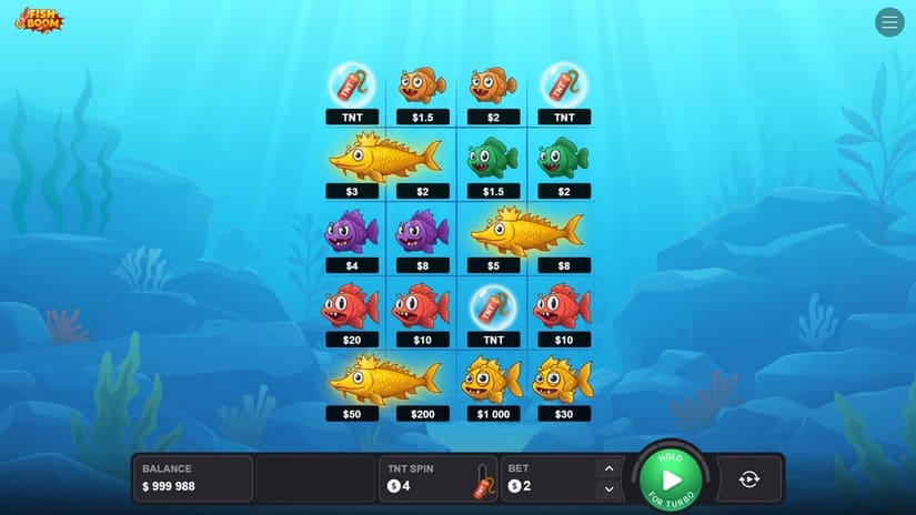 Fish Boom slot screen 1