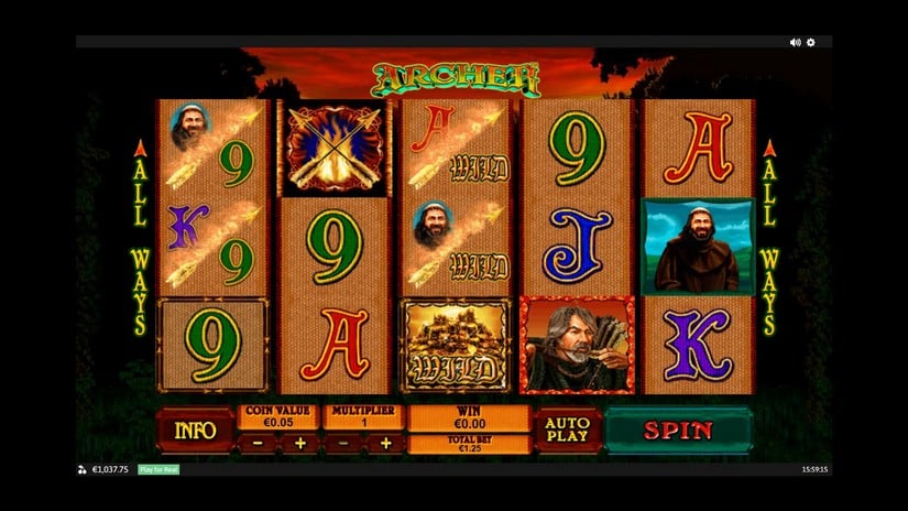Archer slot screen 3