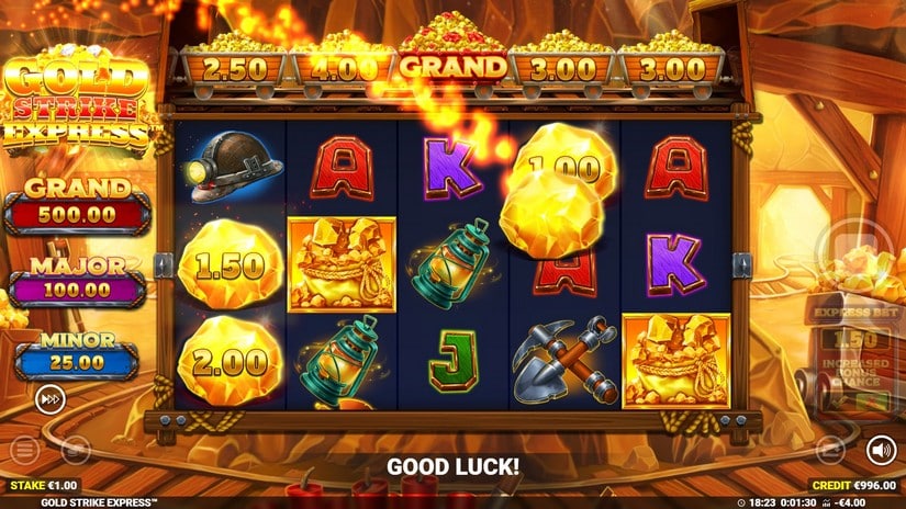 Gold Strike Express slot screen 2