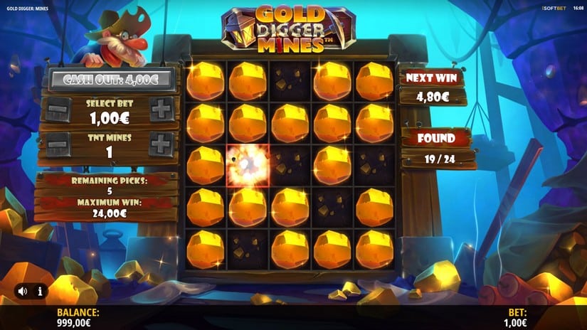 Gold Digger: Mines slot screen 6
