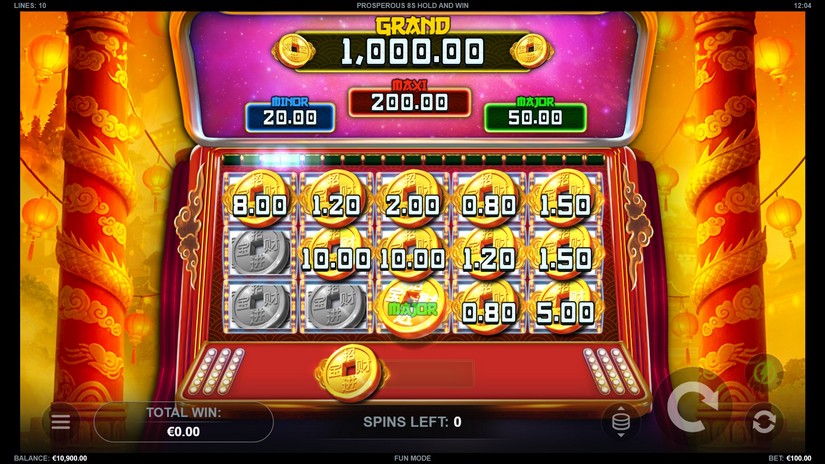 Prosperous 8s Hold and Win slot screen 4