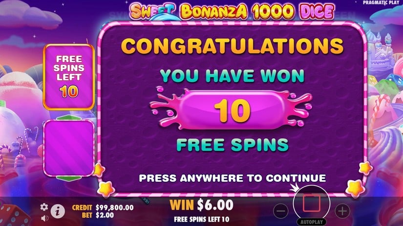 Sweet Bonanza 1000 Dice slot screen 3