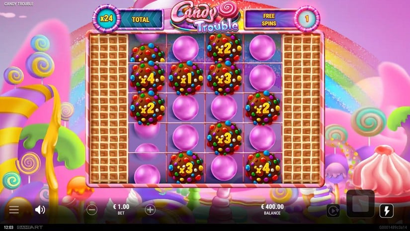Candy Trouble slot screen 4