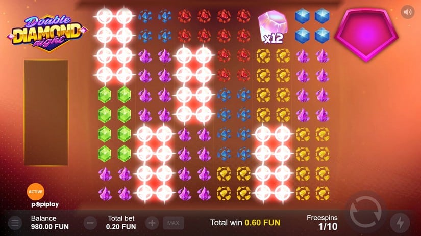 Double Diamond Night slot screen 4