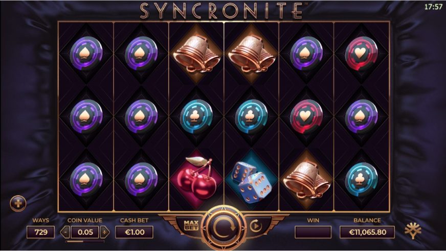 Syncronite Splitz slot screen 1