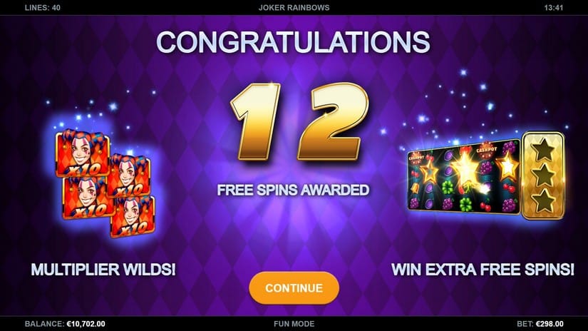 Joker Rainbows slot screen 2