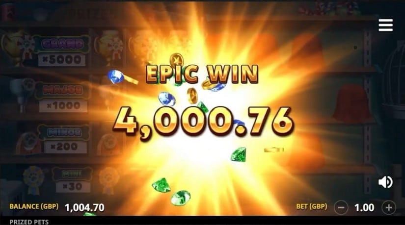 Prized Pets Gigablox slot screen 10