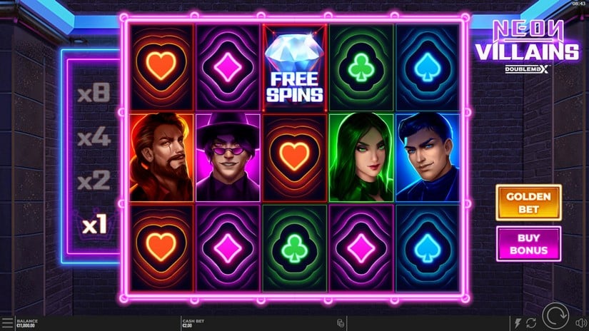 Neon Villains slot screen 1