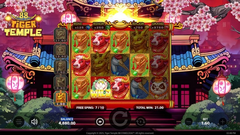 Tiger Temple 88 slot screen 5
