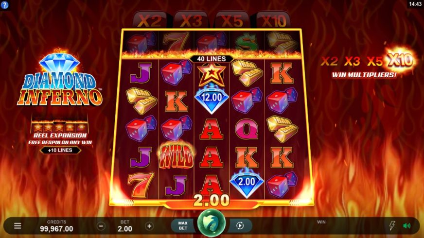 Diamond Inferno slot screen 2