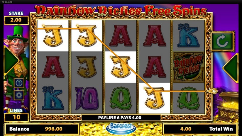 Rainbow Riches Free Spins slot screen 2