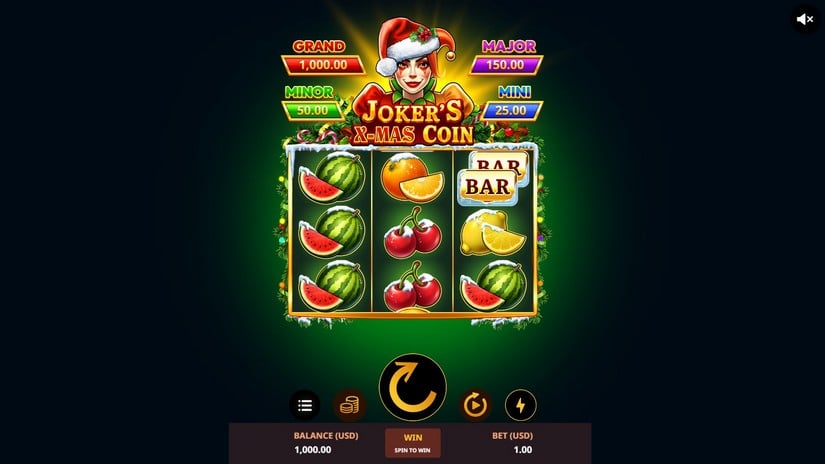 Joker’s X-Mas Coin slot screen 1