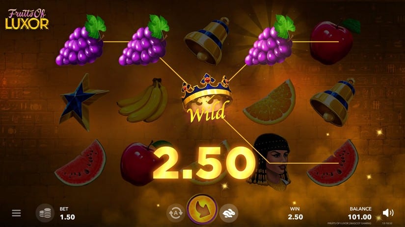 Fruits of Luxor slot screen 2
