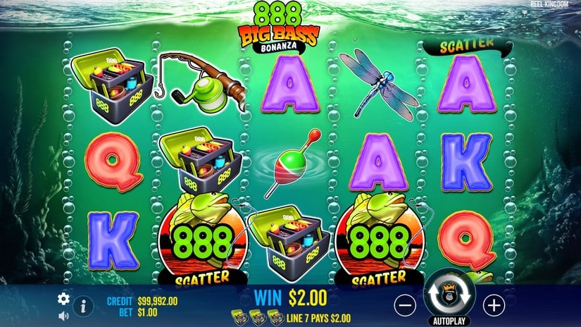 888 Big Bass Bonanza slot screen 2