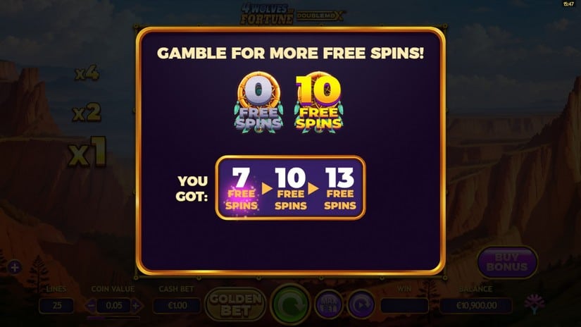 4 Wolves of Fortune DoubleMax slot screen 4