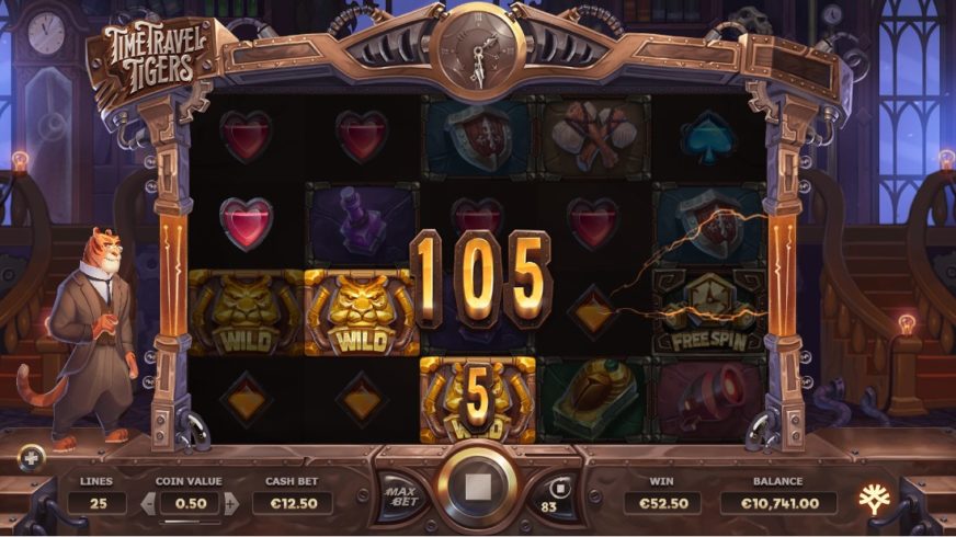 Time Travel Tigers slot screen 2