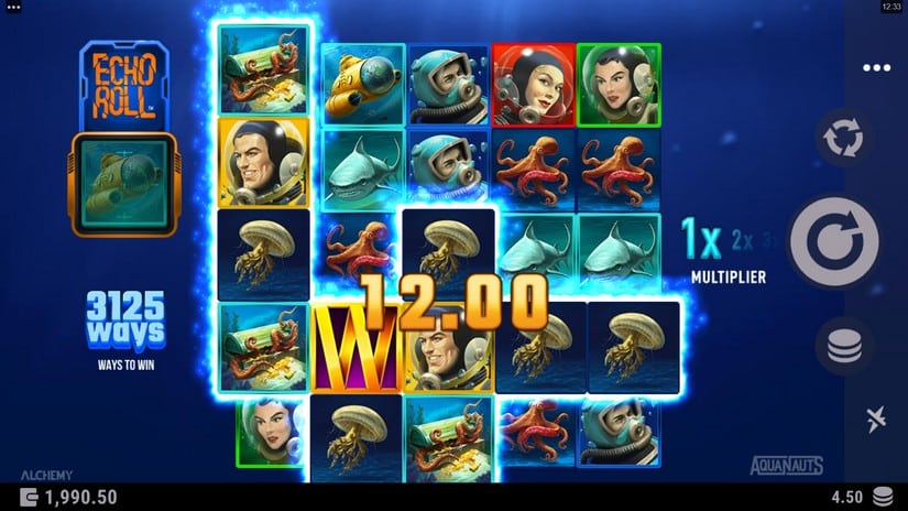 Aquanauts slot screen 2