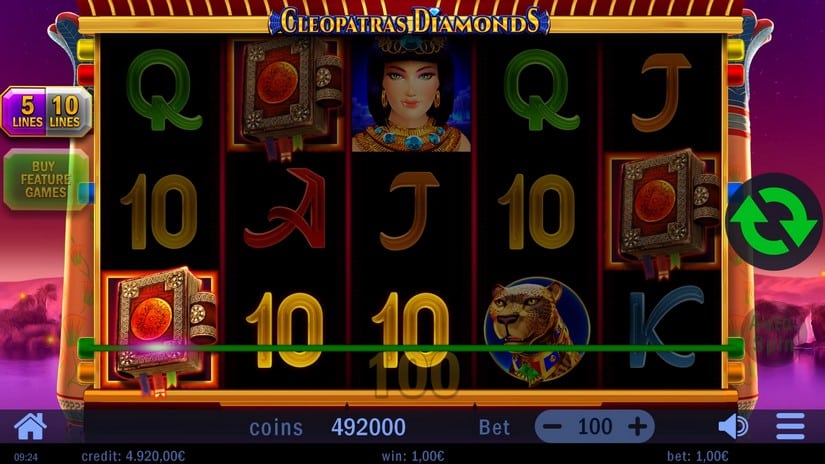 Cleopatras Diamonds slot screen 3