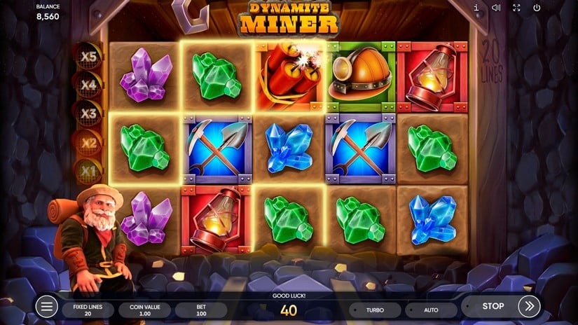 Dynamite Miner slot screen 3