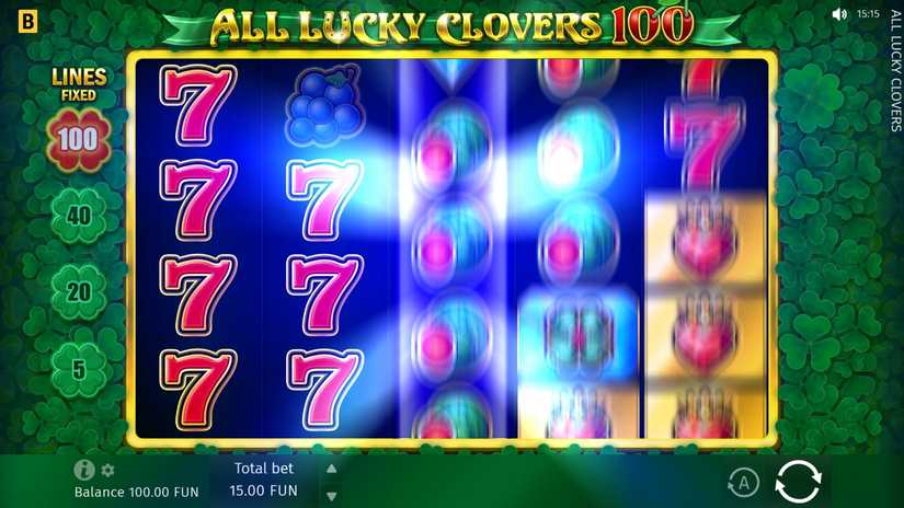 All Lucky Clovers 100 slot screen 1