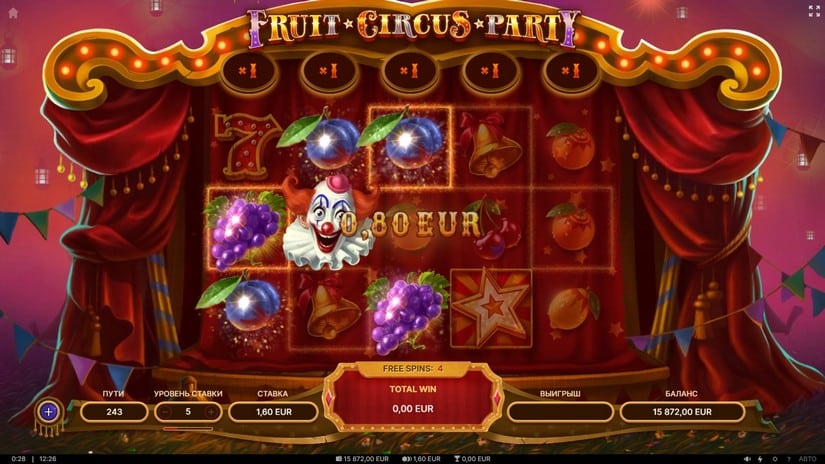 Fruit Circus Party slot screen 4