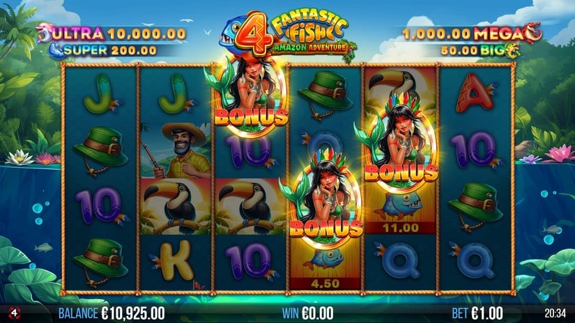 4 Fantastic Fish Amazon Adventure slot screen 2