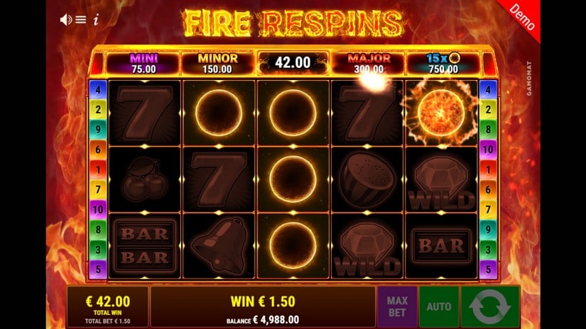Sevens Fire slot screen 3